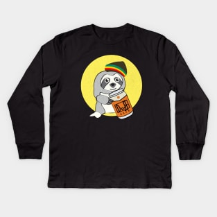 Happy Sloth Kids Long Sleeve T-Shirt